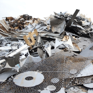 Scrap metal pile